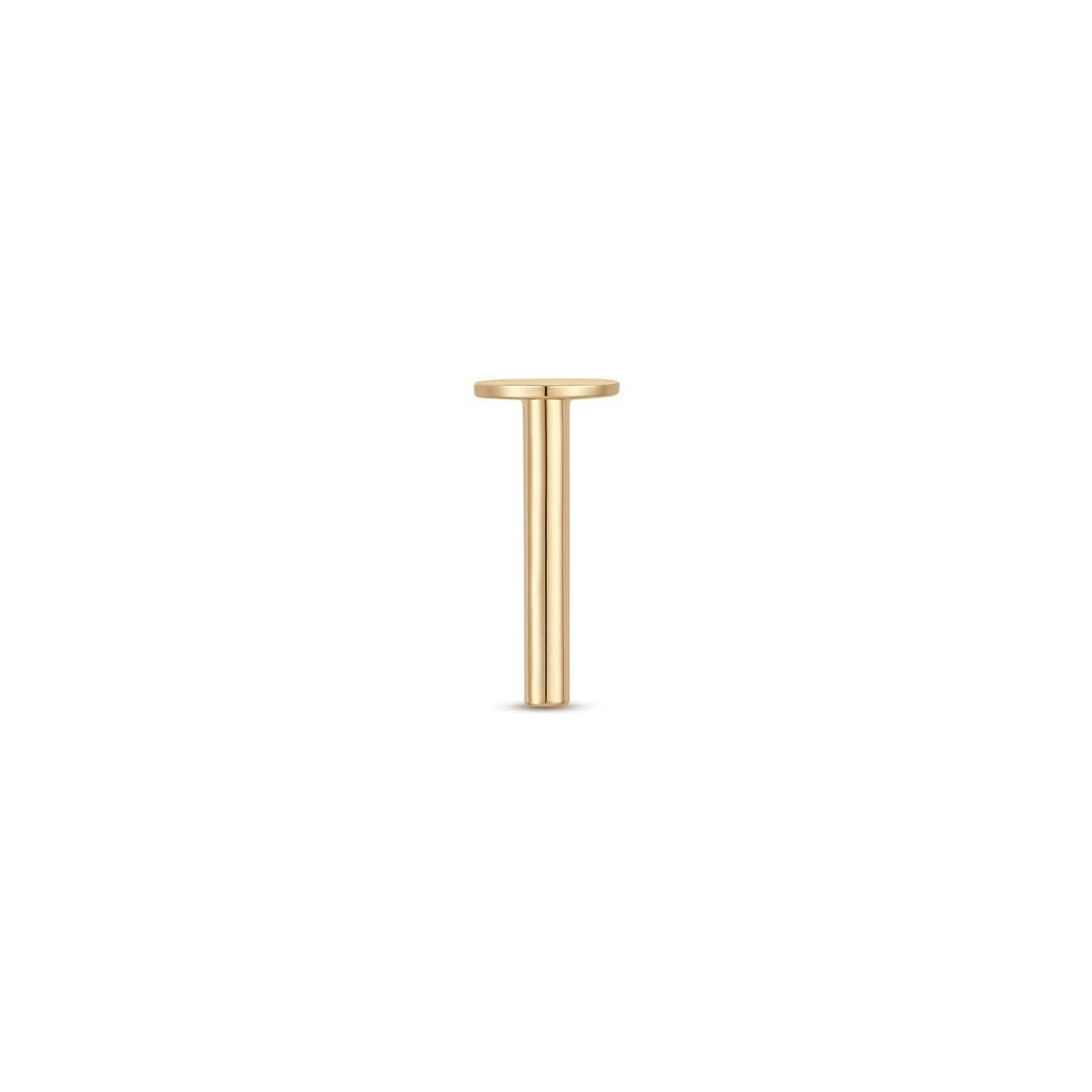 14K Solid Gold Guided Internally Threaded Post - SkinKandy | Body Jewellery & Piercing Online Australia