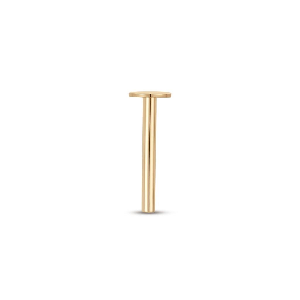 14K Solid Gold Guided Internally Threaded Post - SkinKandy | Body Jewellery & Piercing Online Australia