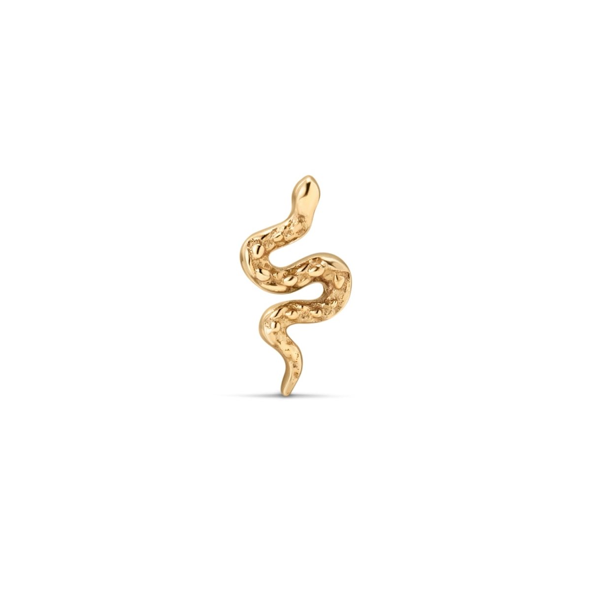 14K Solid Gold Guided Internally Threaded Top Snake - SkinKandy | Body Jewellery & Piercing Online Australia