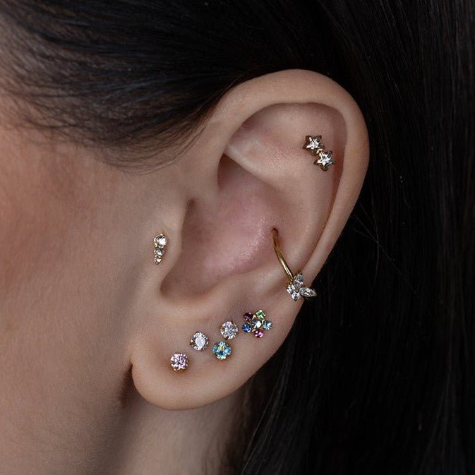 Titanium Two - Star Cubic Zirconia Flatback - SkinKandy | Body Jewellery & Piercing Online Australia