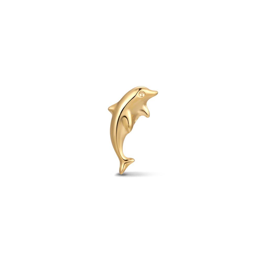 316L Stainless Steel Dolphin Flatback - SkinKandy | Body Jewellery & Piercing Online Australia