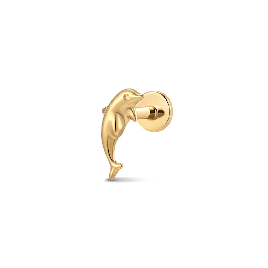 316L Stainless Steel Dolphin Flatback - SkinKandy | Body Jewellery & Piercing Online Australia