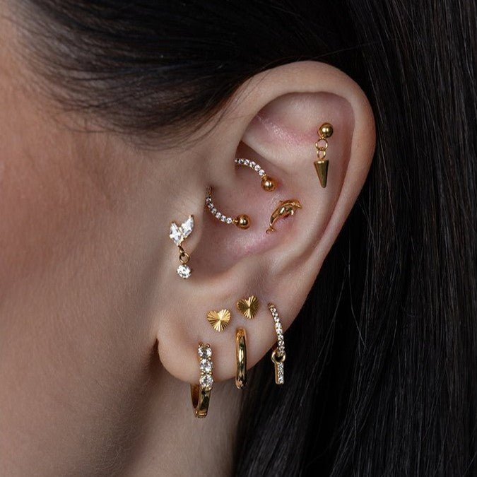 316L Stainless Steel Dolphin Flatback - SkinKandy | Body Jewellery & Piercing Online Australia