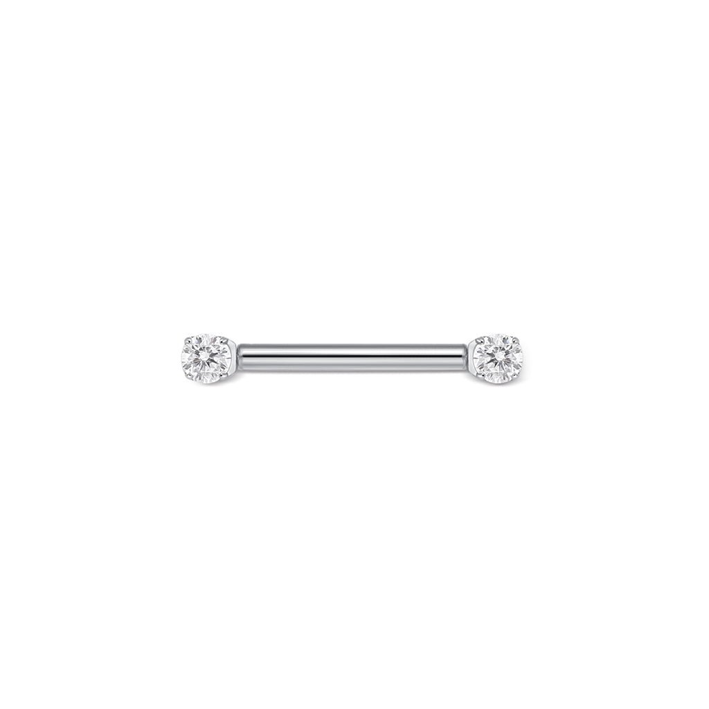 Titanium Claw Set Cubic Zirconia Nipple Bar - SkinKandy | Body Jewellery & Piercing Online Australia