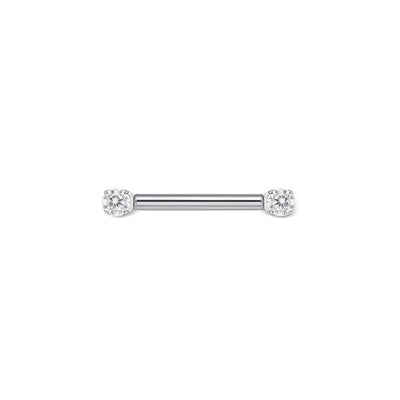 Titanium Claw Set Cubic Zirconia Nipple Bar - SkinKandy | Body Jewellery & Piercing Online Australia