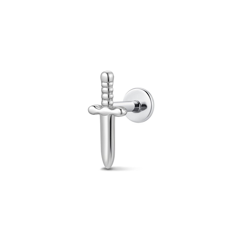 316L Stainless Steel Dagger Flatback Internally Threaded - SkinKandy | Body Jewellery & Piercing Online Australia