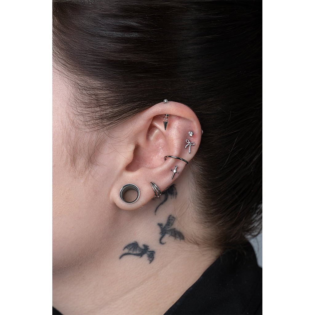 Titanium Dagger Cubic Zirconia Flatback - SkinKandy | Body Jewellery & Piercing Online Australia