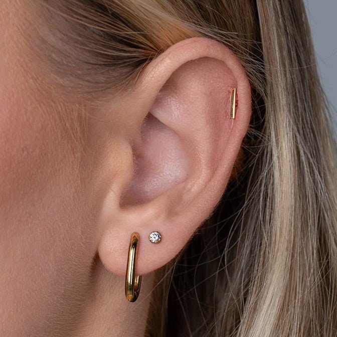 Titanium Flatback Straight Bar 6mm - SkinKandy | Body Jewellery & Piercing Online Australia