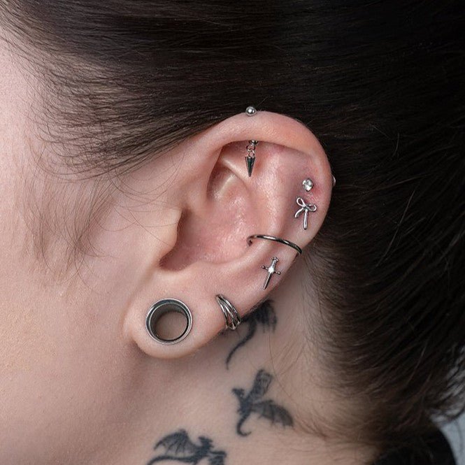 316L Stainless Steel Spear Dangle Internally Threaded Ballback - SkinKandy | Body Jewellery & Piercing Online Australia