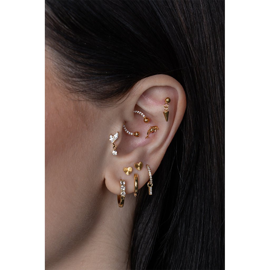 316L Stainless Steel Spear Dangle Internally Threaded Ballback - SkinKandy | Body Jewellery & Piercing Online Australia
