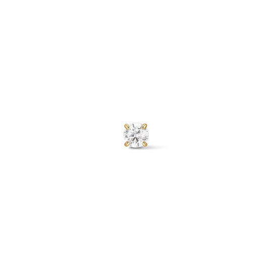 Titanium Nose Stud Flatback 2mm Claw Set Round with Cubic Zirconia - SkinKandy | Body Jewellery & Piercing Online Australia