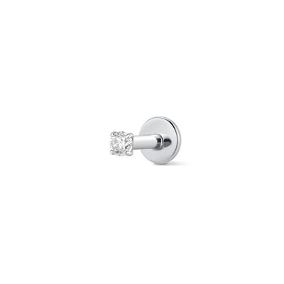 Titanium Nose Stud Flatback 2mm Claw Set Round with Cubic Zirconia - SkinKandy | Body Jewellery & Piercing Online Australia