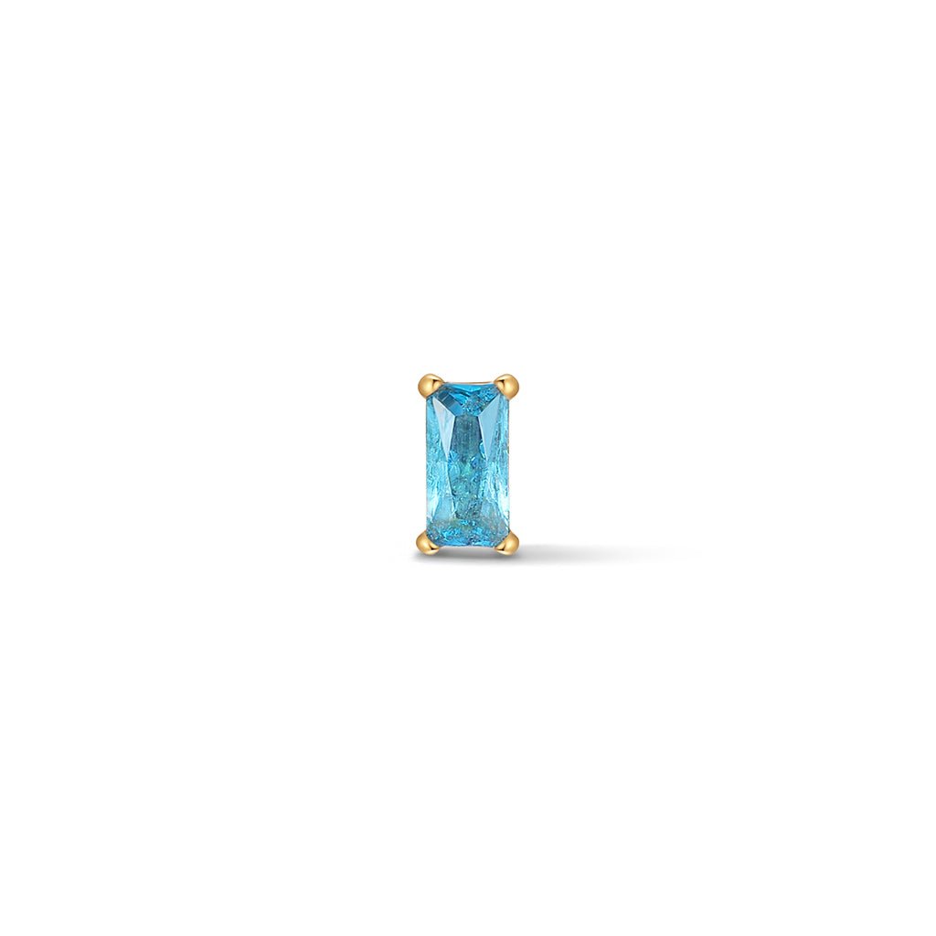 Titanium Flatback Baguette Half Bezel Cubic Zirconia - SkinKandy | Body Jewellery & Piercing Online Australia