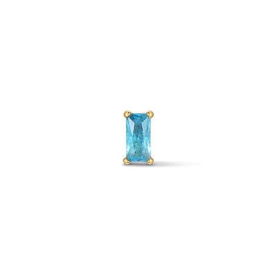 Titanium Flatback Baguette Half Bezel Cubic Zirconia - SkinKandy | Body Jewellery & Piercing Online Australia