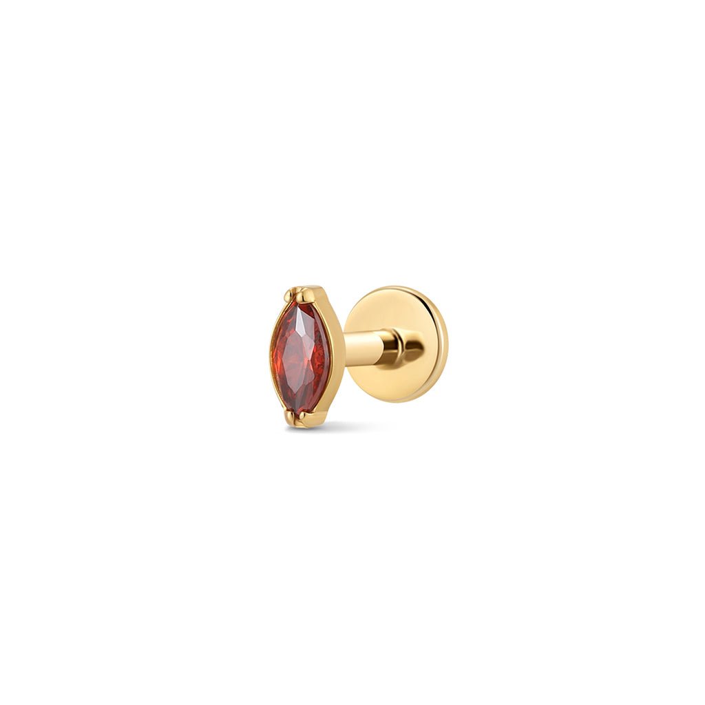 Titanium Flatback Blood Marquis Cubic Zirconia - SkinKandy | Body Jewellery & Piercing Online Australia