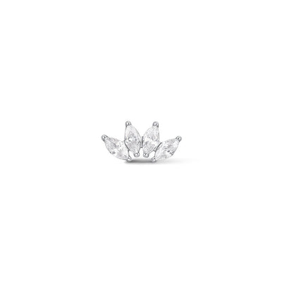 Titanium 4 Fan Marquis Cubic Zirconia Flatback - SkinKandy | Body Jewellery & Piercing Online Australia