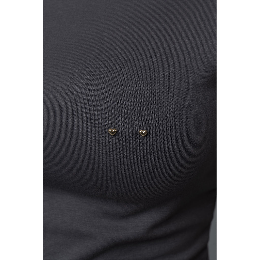 316L Stainless Steel Polished Heart Nipple Bar - SkinKandy | Body Jewellery & Piercing Online Australia