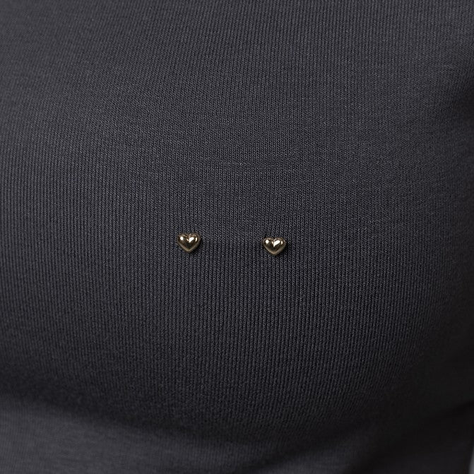 316L Stainless Steel Polished Heart Nipple Bar - SkinKandy | Body Jewellery & Piercing Online Australia