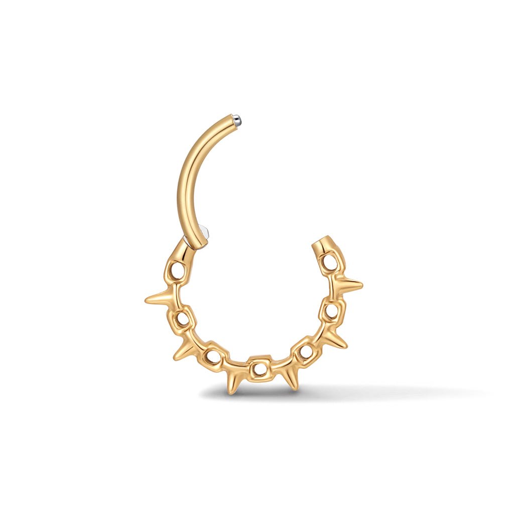 316L Stainless Steel Spiked Cable Segment Ring - SkinKandy | Body Jewellery & Piercing Online Australia