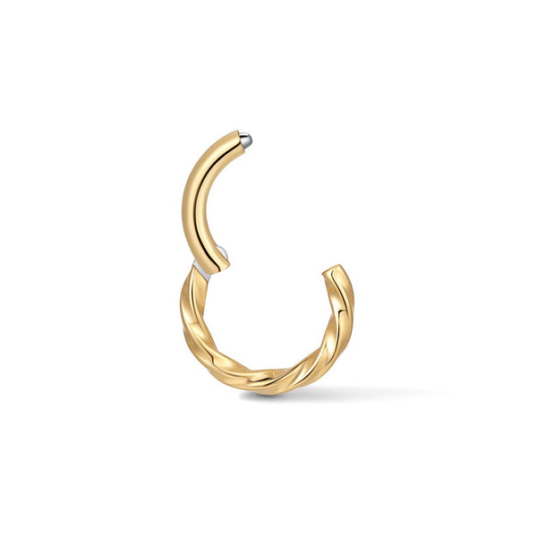 Titanium Twisted Cord Segment Ring