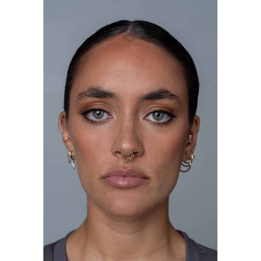 316L Stainless Steel Padlock Heart Segment Ring - SkinKandy | Body Jewellery & Piercing Online Australia