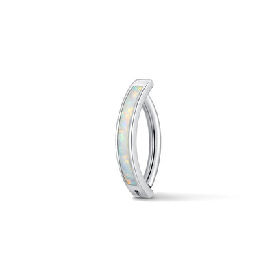 Titanium Internally Threaded Opalescent Inset Navel Clicker