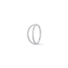 Titanium Double Hoop Cubic Zirconia Segment Ring