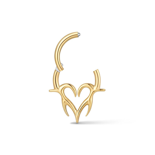 316L Stainless Steel Spike Heart Segment Ring
