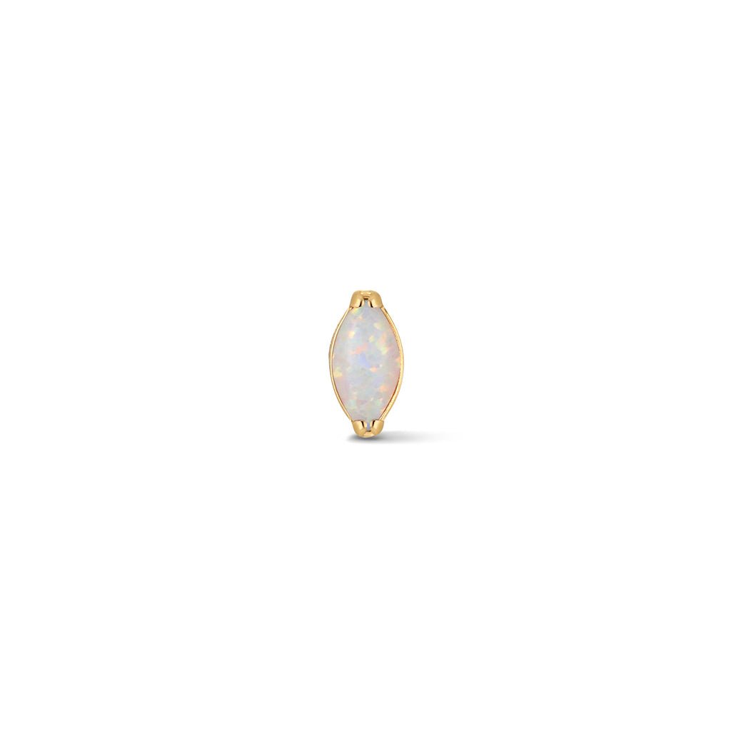 Titanium Internally Threaded Marquis Opalescent Flatback - SkinKandy | Body Jewellery & Piercing Online Australia