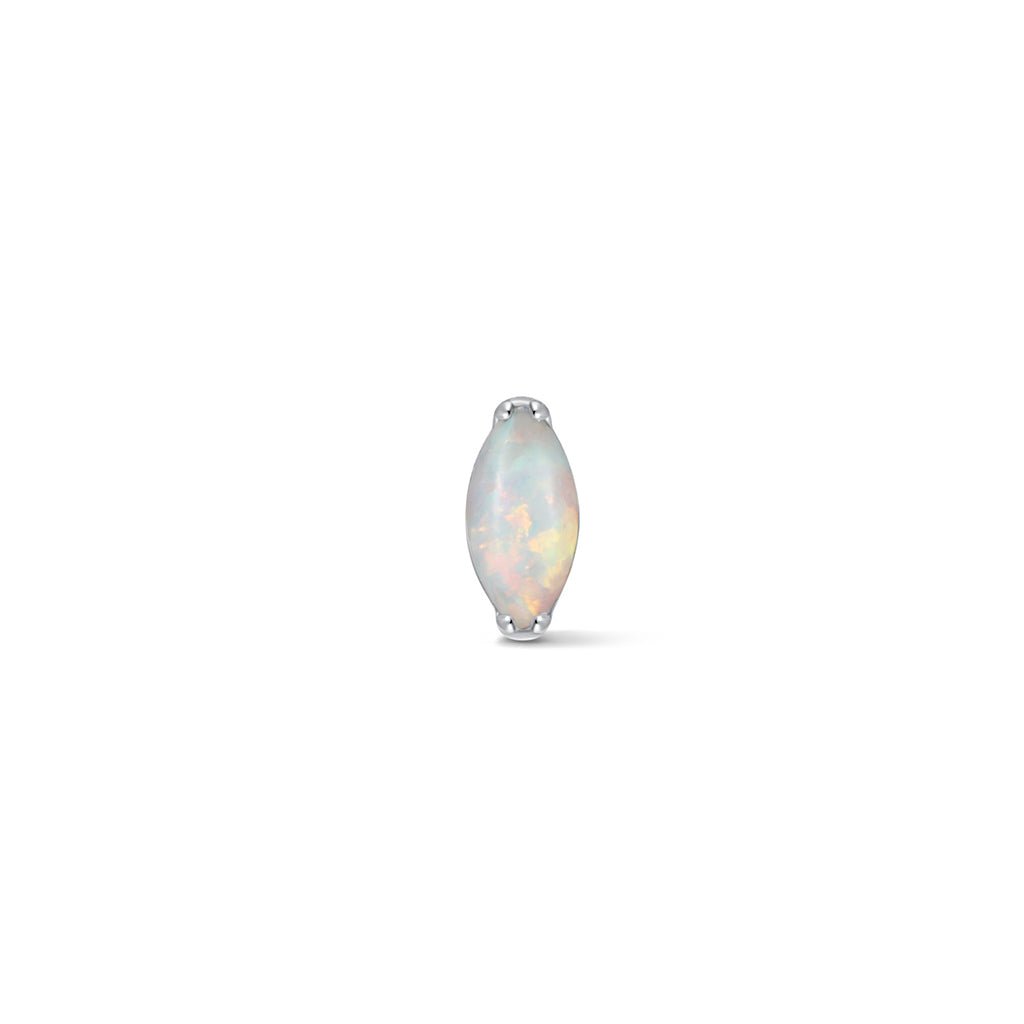 Titanium Internally Threaded Marquis Opalescent Flatback - SkinKandy | Body Jewellery & Piercing Online Australia