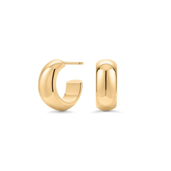 316L Stainless Steel Half Hoop Stud Earrings