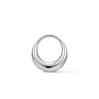Titanium Flattened Disc Segment Ring Piercing
