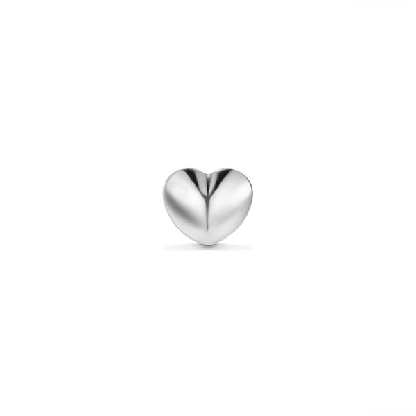 Titanium Internally Threaded 3D Heart Top Piercing