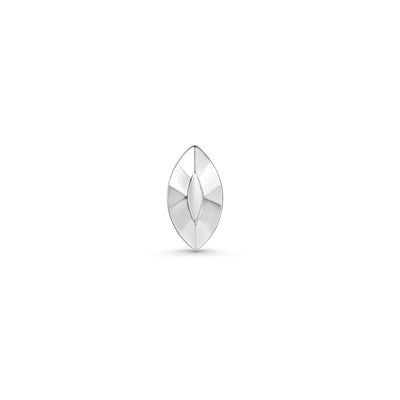 Titanium Faceted Marquis Flatback Piercing