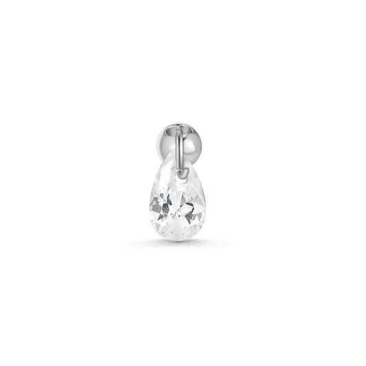Titanium Internally Threaded Teardrop Cubic Zirconia Top Piercing - SkinKandy | Body Jewellery & Piercing Online Australia