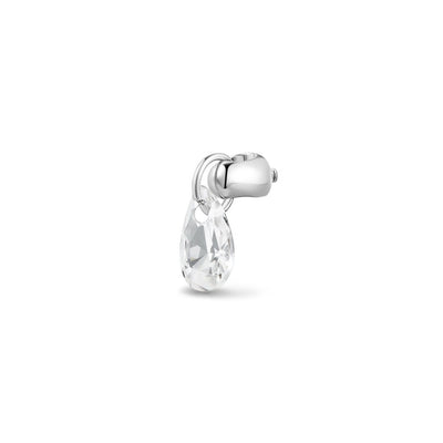 Titanium Internally Threaded Teardrop Cubic Zirconia Top Piercing