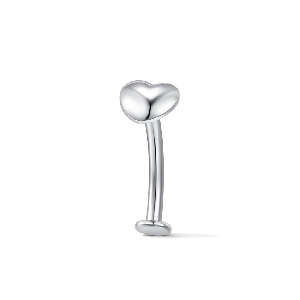 Titanium Internally Threaded Floating Heart Navel Piercing