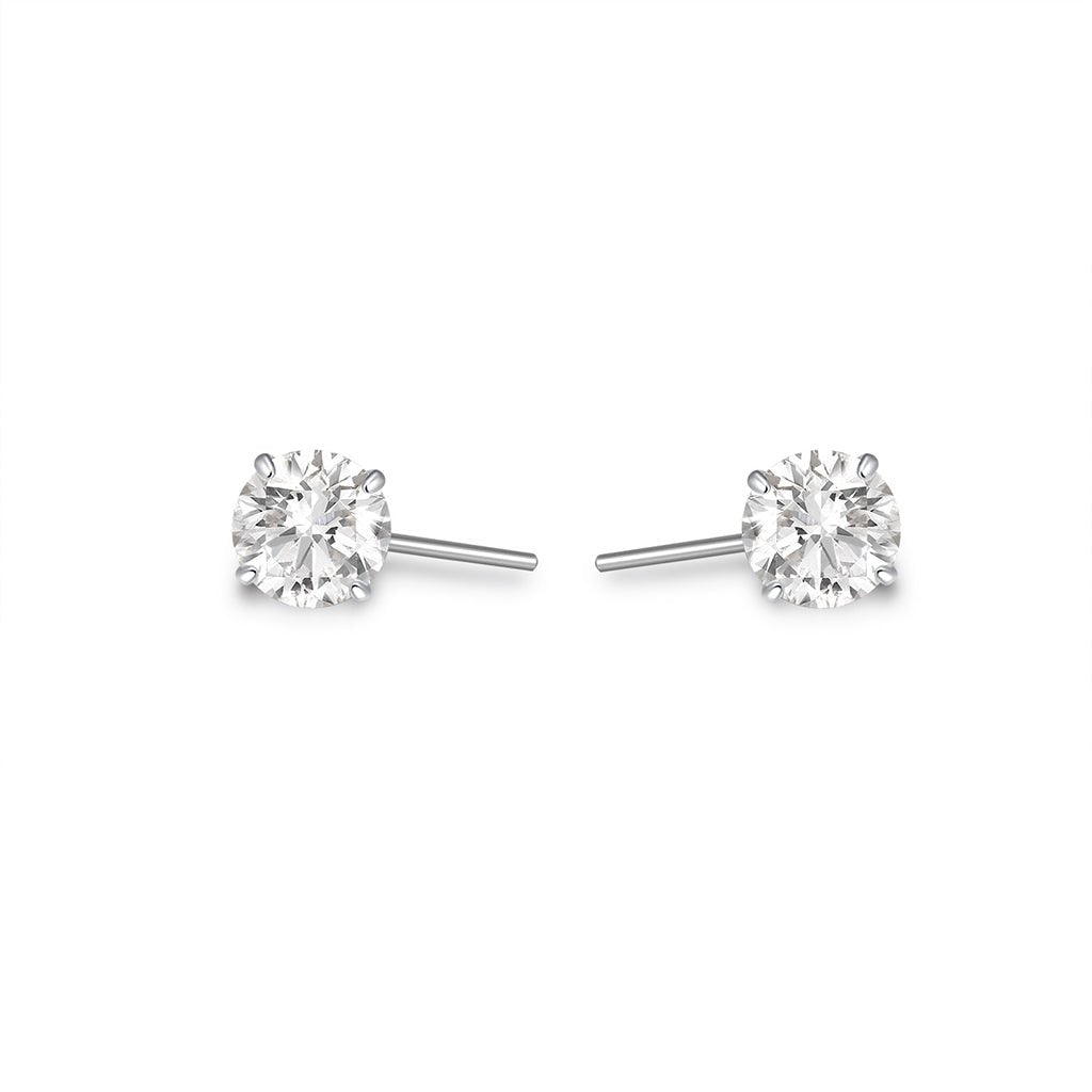 Titanium Threadless Round Prong Cubic Zirconia Pair Piercing - SkinKandy | Body Jewellery & Piercing Online Australia