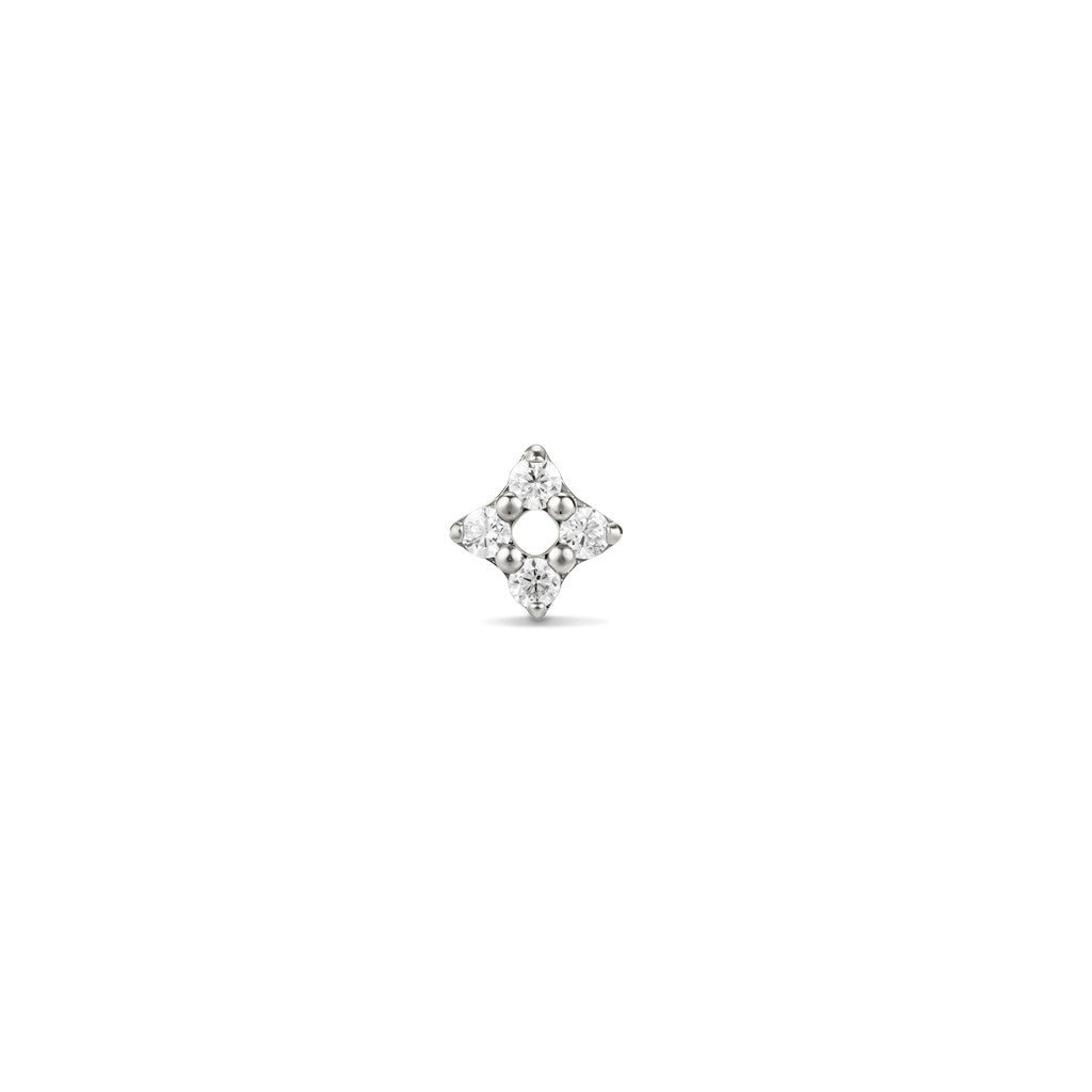 Titanium Guided Internally Threaded 4 Point Star Cubic Zirconia Top Piercing - SkinKandy | Body Jewellery & Piercing Online Australia