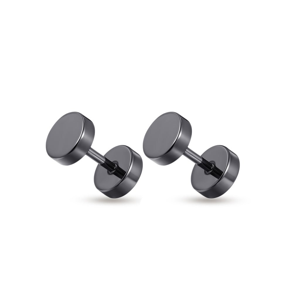 316L Stainless Steel Internally Threaded Fake Plug Earrings - SkinKandy | Body Jewellery & Piercing Online Australia