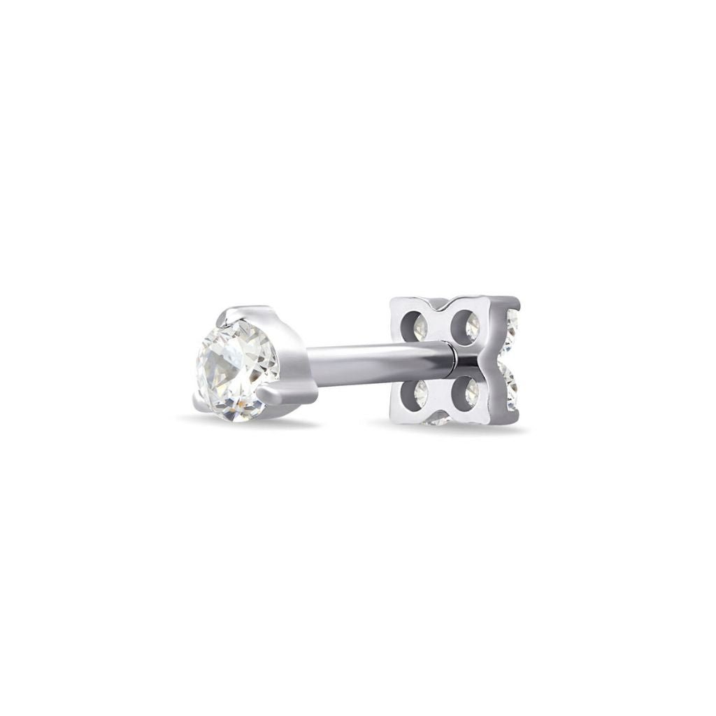 Titanium Internally Threaded Flower Cubic Zirconia Flashback - SkinKandy | Body Jewellery & Piercing Online Australia