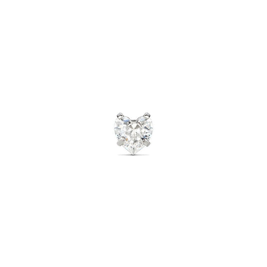 Titanium Guided Internally Threaded Heart Cubic Zirconia Top Piercing - SkinKandy | Body Jewellery & Piercing Online Australia