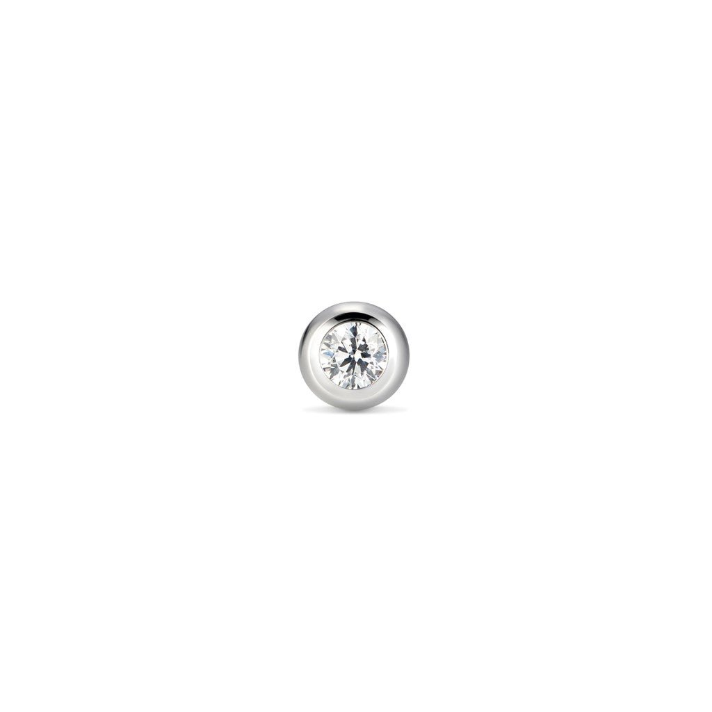 Titanium Guided Internally Threaded Round Bezel Cubic Zirconia Top Piercing - SkinKandy | Body Jewellery & Piercing Online Australia