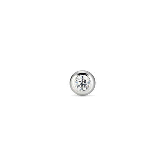 Titanium Guided Internally Threaded Round Bezel Cubic Zirconia Top Piercing - SkinKandy | Body Jewellery & Piercing Online Australia