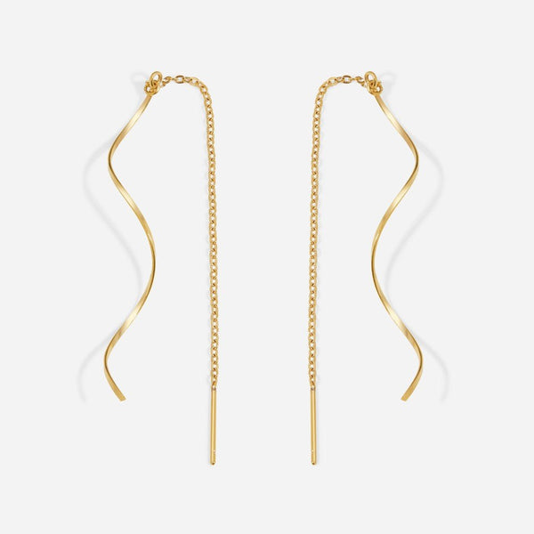 316L Surgical Steel Spiral Chain Earrings