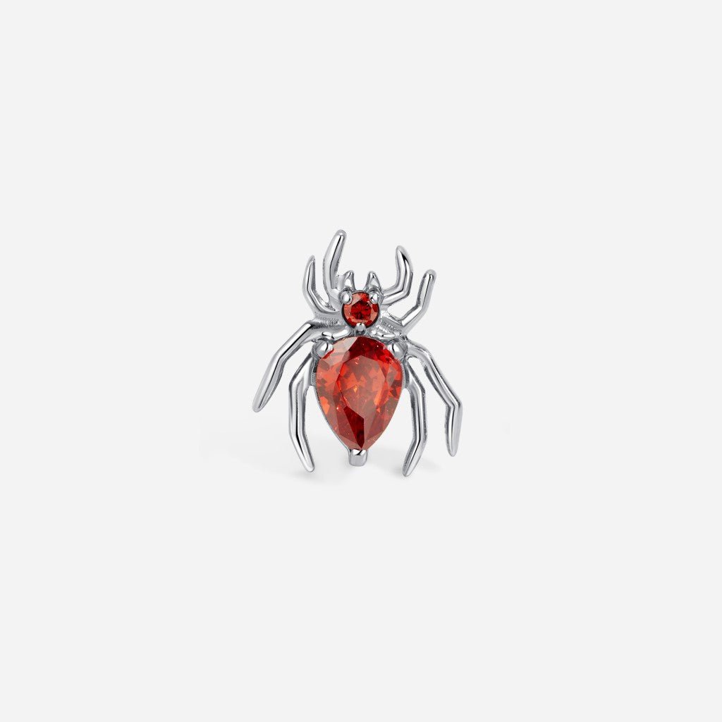 Titanium Internally Threaded Cubic Zirconia Spider Flatback - SkinKandy | Body Jewellery & Piercing Online Australia