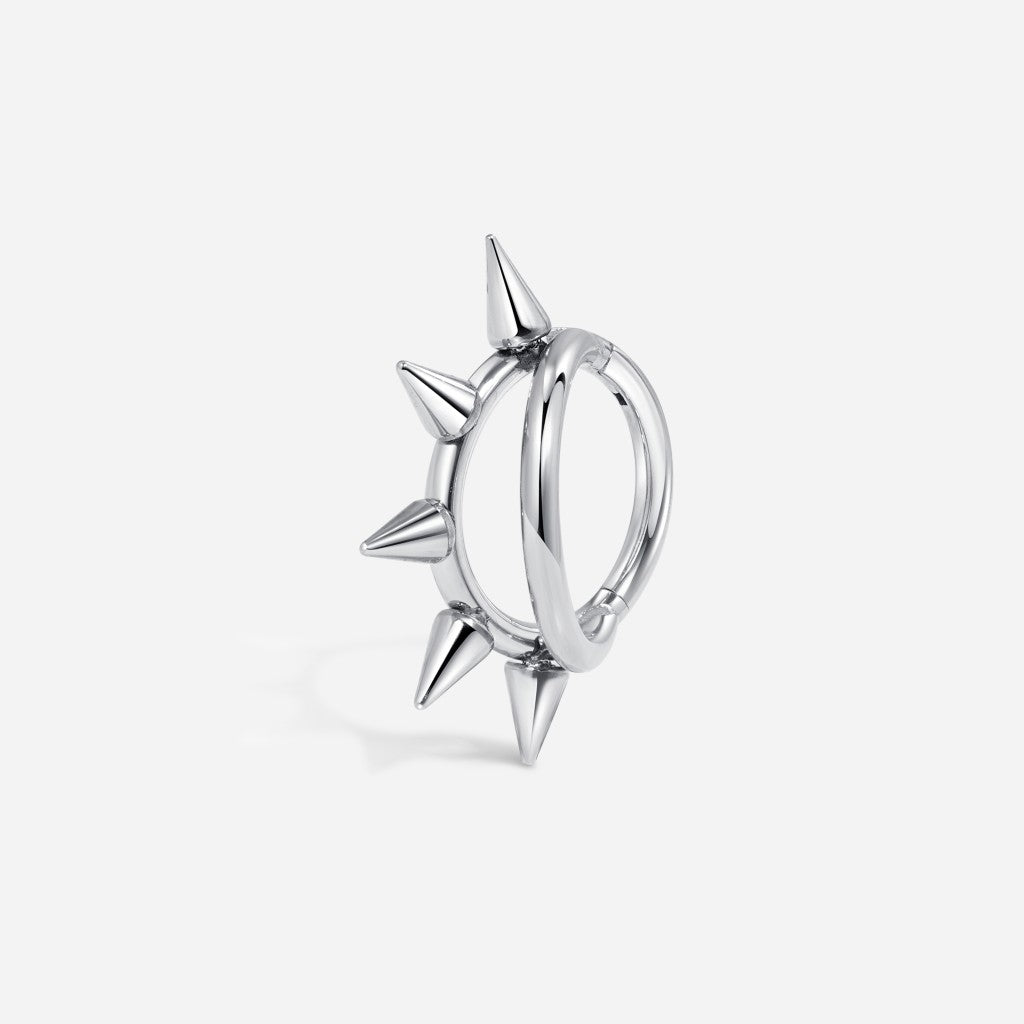 Titanium Double Spike Segment Ring - SkinKandy | Body Jewellery & Piercing Online Australia