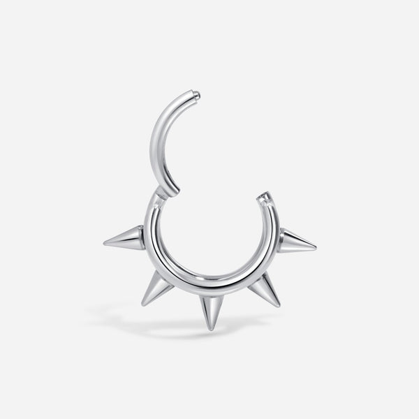 Titanium Double Spike Segment Ring - SkinKandy | Body Jewellery & Piercing Online Australia
