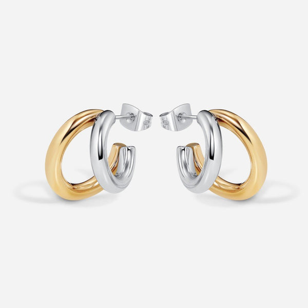 316L Surgical Steel Mix Metal Double Hoop Studs