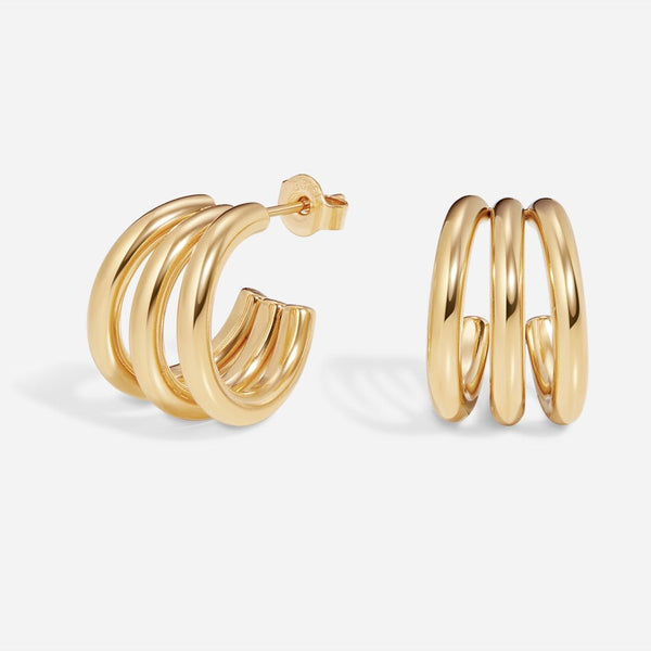 316L Surgical Steel Three Half Hoop Studs